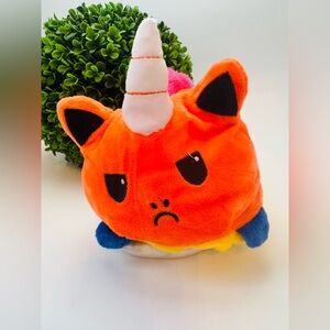 Reversible Pikachu theme soft plush toy Orange and yellow Unicorn Cat Plush